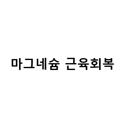 아니모 마그네슘 스프레이, 근육 회복과 생활 편의를 위한 최고의 선택