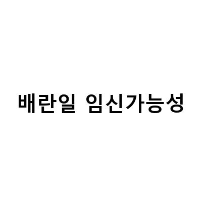 배란일계산기와 배란기 증상, 임신 가능성 확률